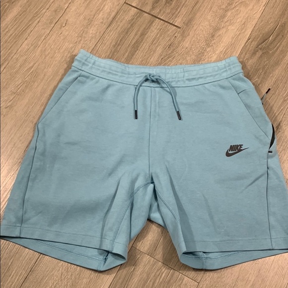 Nike Sportswear Tech Fleece Drawstring Sport Shorts Light Blue 928513-424 size M - Picture 1 of 12